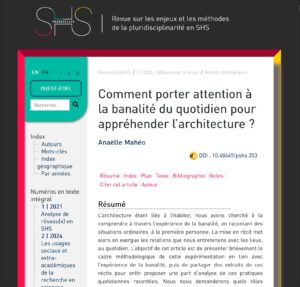 Comment porter attention à la banalité du quotidien pour appréhender l’architecture ?