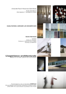 HDR – L’expérience architecturale : réflexions sur une notion, point de vue sur une discipline